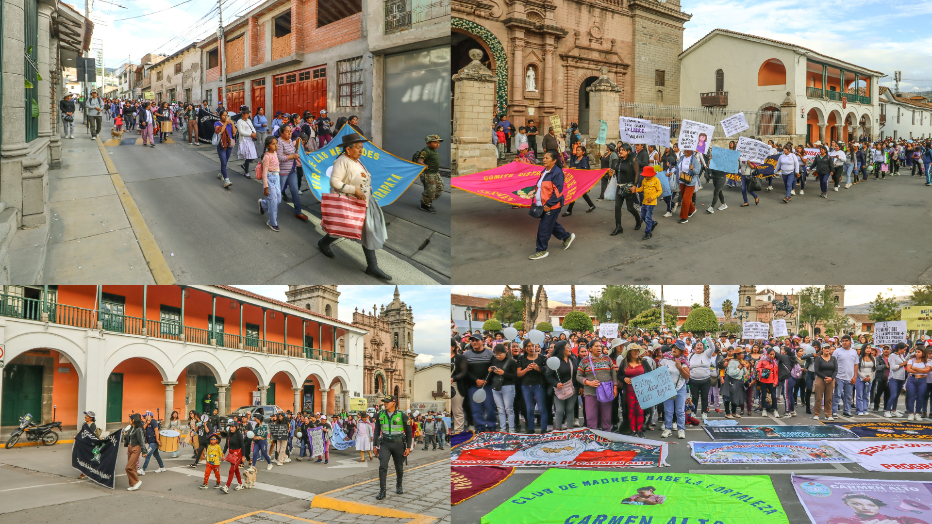 Marcha Frente a feminicidios en Ayacucho